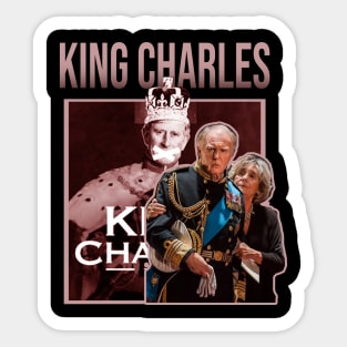 king charles funny retro Sticker